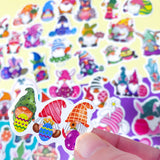 gnome laptop sticker stickers cute kawaii easter spring bunny gnomes gonk gonks pretty colourful fun little stationery pack uk cute kawaii gift gifts springtime egg eggs rabbit rabbits flower flowers
