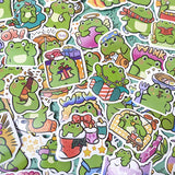 frog frogs big large glossy laptop sticker stickers pack set uk cute kawaii stationery gift gifts green happy pretty fun spring present glossy