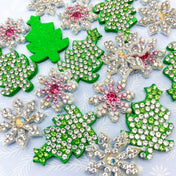 HALF PRICE Festive Felt Glittery Rhinestone Patch