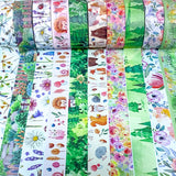 spring wood woodland animal tree trees leaves green cute kawaii 5m washi tape tapes uk stationery flower floral bear fox rabbit squirrel owl hedgehog plants flowers dragonfly dragonflies rolls roll blooms
