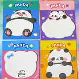 panda sticky note notes memo memos kawaii cute stationery uk gift gifts pink lilac blue green orange yellow bright colours white black