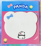 panda sticky note notes memo memos kawaii cute stationery uk gift gifts pink lilac blue green orange yellow bright colours white black