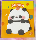 panda sticky note notes memo memos kawaii cute stationery uk gift gifts pink lilac blue green orange yellow bright colours white black