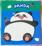 panda sticky note notes memo memos kawaii cute stationery uk gift gifts pink lilac blue green orange yellow bright colours white black