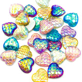Mermaid Scale Heart 12mm FB Single Colours