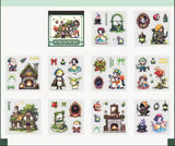 pixel fairytale mini clear sticker book of 10 pages of cartoon fairy stories including alice, little red riding hood, beauty and the beast and snow white