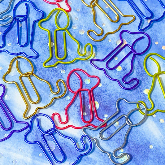 puppy large dog dogs paper clip clips planner metal coloured metallic blue red cerise pink blue purple silver grey jumbo accessories planner supplies uk cute kawaii stationery big