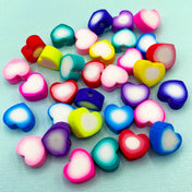 polymer clay ombre fimo heart hearts bead beads uk cute kawaii handmade craft supplies bundle pretty