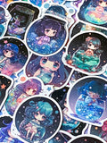 magic magical dream girl girls laptop sticker stickers kawaii cute uk stationery magic bottle bottles jar jars imagination magic magical purple lilac blue green turquoise spell potion sky stars star moon moons drink bottles jars cup glass bubbles dreamy