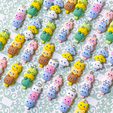 animal tower towers tsum tsums cute kawaii charm charms resin pendant pendants uk craft supplies shop cat cats kitty dog dogs puppy frog frogs green pink blue white yellow brown bunny bunnies rabbit rabbits
