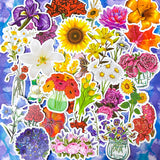 LAPTOP STICKER STICKERS flower flowers floral bloom blooms blossom big glossy sticker stationery set pack sunflower daisy red pink orange yellow white purple lilac garden plants uk