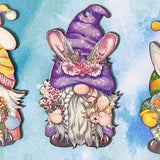 easter spring bunny rabbit gnome gnomes gonk gonks hanging wood wooden natural eco decoration painted tree decs uk cute kawaii gift gifts spring easter egg eggs basket carrot chick chicks spring flower flowers floral individual present home garland