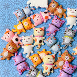 Cute Cat Resin Charm -8 Colours