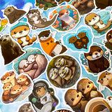 otter otters sea ocean animal animals cute kawaii sticker stickers laptop large big glossy stationery uk cute kawaii supplies planner shop store brown fun funny pretty set pack present gift gifts
