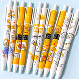 kawaii happy duck yellow and white ducks duckling spring fun pretty pen pens gift gifts present easter planet planets space hey bird birds black gel fineline fine line bright colourful stationery uk planner addict shop store