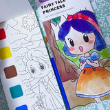MAGIC PAINTING BOOK- 12 Tear out Card Bookmarks, Brush & Paints