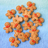 GINGERBREAD MAN with Bow Resin FB 22mm