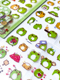 PET PLANET- FROG Clear Plastic Stickers