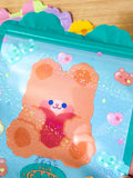 jumbo big large plastic re-sealable bag bags cello gift gifts holo holographic resealable party favour sweet candy easter spring bunny rabbit bear bears uk packaging supplies present glitter glittery