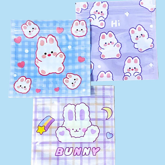 purple lilac blue pink rainbow heart galaxy rabbits jumbo big large plastic re-sealable bag bags cello gift gifts resealable party favour sweet candy easter spring bunny rabbit  uk packaging supplies present 