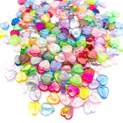 AB Rainbow Iridescent Heart Acrylic Beads 25