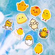easter chick chicks yellow chicken spring bright small mini little stationery kawaii cute uk shop supplies packaging store planner supplies orange white lemon funny