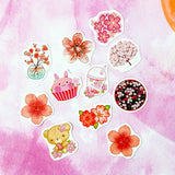 PINK & FLORAL SMALL STICKERS Set 10/20
