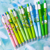 frog frogs kawaii cute fun pen pens black fineline ink click slim stationery uk gift gifts spring animal animals stationery lover planner addict pink blue yellow green novelty