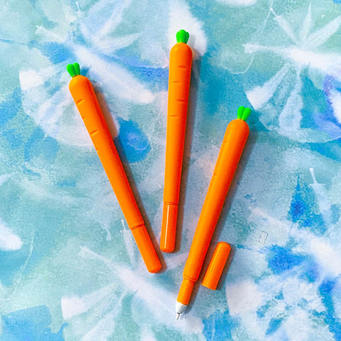 easter spring bunny carrot carrots pen pens black fine line fineline ink gel stationery gift gifts uk cute kawaii planner supplies orange green pretty fun novelty