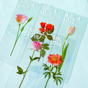clear book mark bookmark bookmarks plastic pet pink rose roses peony tulip tulips spring flower flowers uk cute kawaii stationery gift gifts shop store