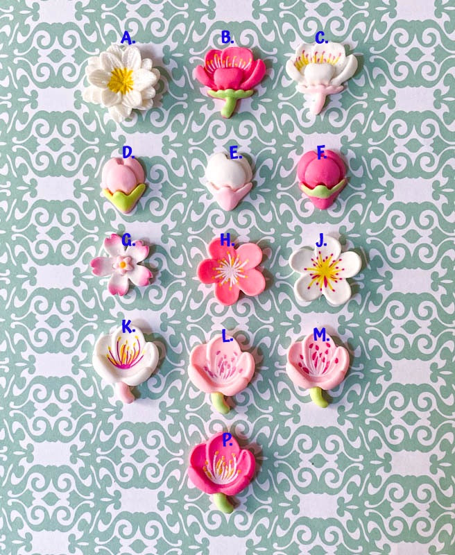 resin flower flowers cherry blossom blossoms spring fb flatbacks flat back fbs uk craft supplies cute kawaii shop store pink white blooms pretty large big 20mm 22mm