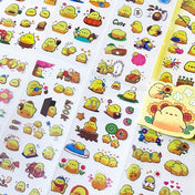 baby chick spring easter chicks yellow clear plastic sticker stickers sheet sheets pack of 10 bundle bargain stationery uk kawaii cute planner supplies shop store funny pretty fun