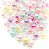 chunky 21mm pastel kawaii sweet bead beads clear plastic acrylic sweets uk craft supplies cute big large iridescent ab shimmer lustre