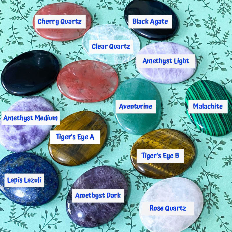 beautiful palm stone stones gem gems lapis lazuli black agate tiger's eye quartz clear rose amethyst cherry aventurine malachite uk cute kawaii palm gift gifts pretty green blue purple brown white pink black orange gifts gifts shop store