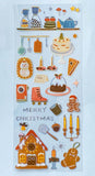 HALF PRICE KAWAII CHRISTMAS Holo Foil Sticker Sheet Clear Plastic