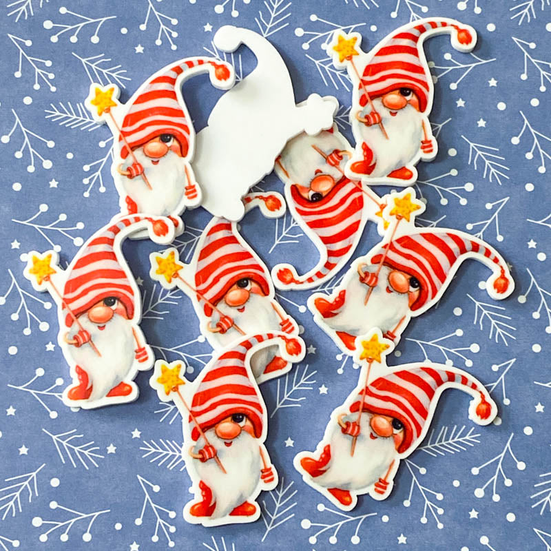CUTIE GNOME & STAR WAND Acrylic FB 41mm x 2
