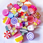 Polymer Clay Sweet Treats Beads Set of 8 (Mixed or Pairs)