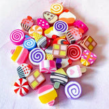 Polymer Clay Sweet Treats Beads Set of 8 (Mixed or Pairs)