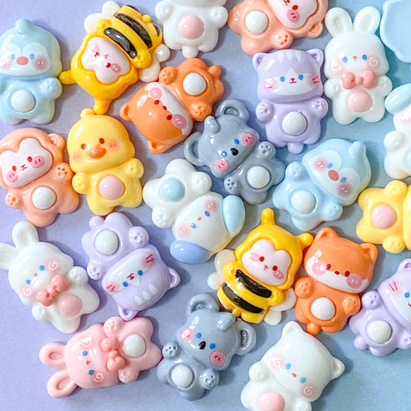 cute kawaii animal animals fb flat back flatback flatbacks fbs embellishment uk craft supplies monkey dog puppy cat cats kitten rabbit rabbits bunny koala chick chicks dog dogs puppy bee bees fox foxes penguin penguins baby