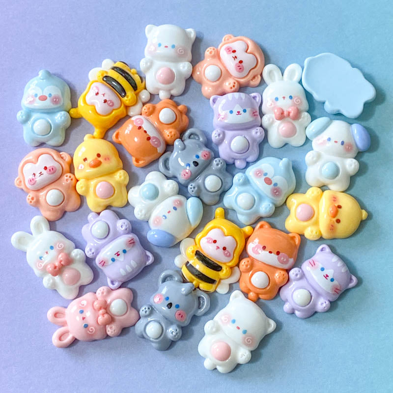 cute kawaii animal animals fb flat back flatback flatbacks fbs embellishment uk craft supplies monkey dog puppy cat cats kitten rabbit rabbits bunny koala chick chicks dog dogs puppy bee bees fox foxes penguin penguins