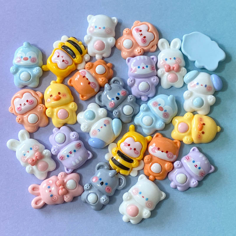 Reduced! KAWAII ANIMAL RESIN FB 10 Cute Designs