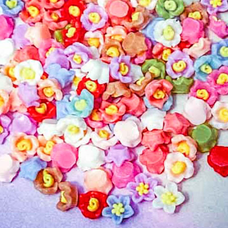 mini tiny little 5mm rose resin flower flatback flatbacks flat back flowers resins uk cute kawaii craft supplies bundle