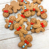 Gingerbread Men Chunky Resin Charm 27mm