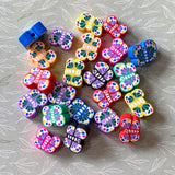 Polymer Clay Butterfly Beads Set of 10