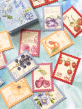 cherry orchard strawberry strawberries cherries flower floral stamp stamps sticker stickers flake flakes pack of 46 23 big cute kawaii uk stationery planner supplies peach plum fruit postage adhesive