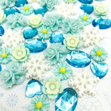 Aqua, Mint, Ice Blue Turquoise & White FB  -Set or Individual items