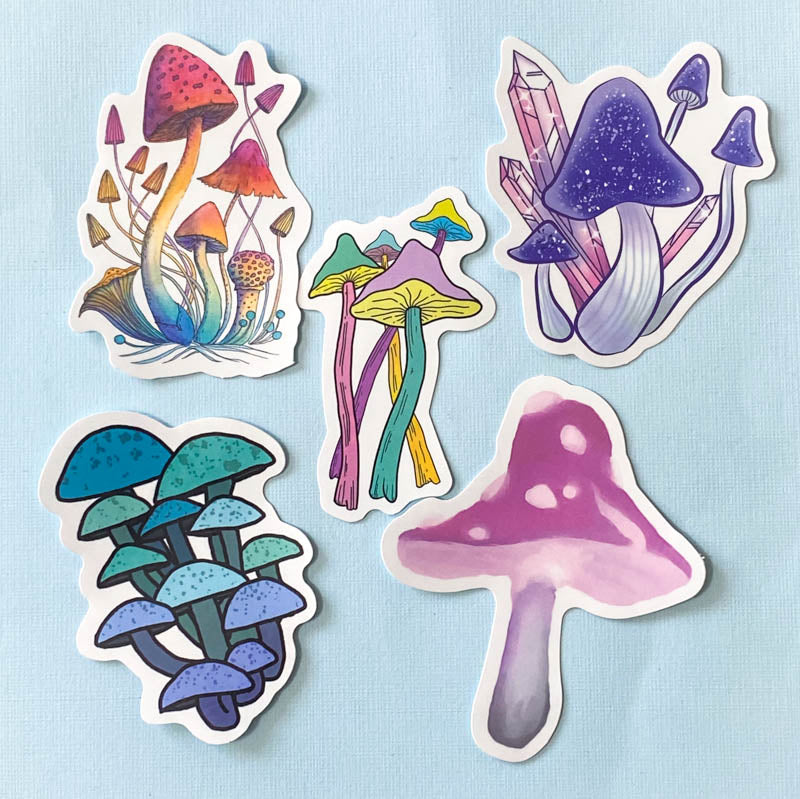 MUSHROOMS Laptop / Decorative Stickers Set