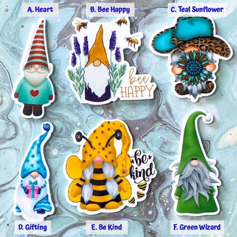 gnome gnomes gonk gonks christmas summer flat back fb fbs planar planars bee bees wizard teal sunflower sunflowers hat hats yellow blue uk cute kawaii craft supplies embellishments flatback be happy kind