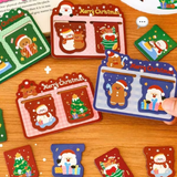 christmas bookmark duo set pair magnetic bookmarks book marks flexible festive gift gfits for book lovers bookworm uk cute kawaii stocking filler fillers bargain stationery present for kids her gingerbread men man santa reindeer rudolph snowman