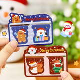 christmas bookmark duo set pair magnetic bookmarks book marks flexible festive gift gfits for book lovers bookworm uk cute kawaii stocking filler fillers bargain stationery present for kids her gingerbread men man santa reindeer rudolph snowman